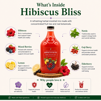 Hibiscus Bliss Infused with Tonics